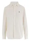 Polo Ralph Lauren Womens Logo-embroidered Short-sleeve Linen Shirt White Xs In White