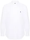 Polo Ralph Lauren Embroidered-logo Cotton Shirt In Weiss