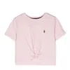 Polo Ralph Lauren Embroidered Logo Crew Neck T-shirt In Pink