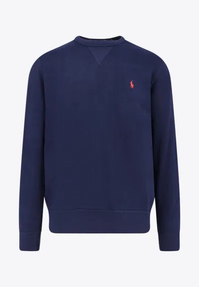 POLO RALPH LAUREN EMBROIDERED LOGO CREWNECK SWEATSHIRT