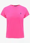 Polo Ralph Lauren Embroidered Logo Crewneck T-shirt In Pink