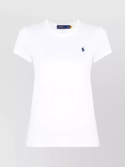 Polo Ralph Lauren Embroidered Logo Crewneck T-shirt In White