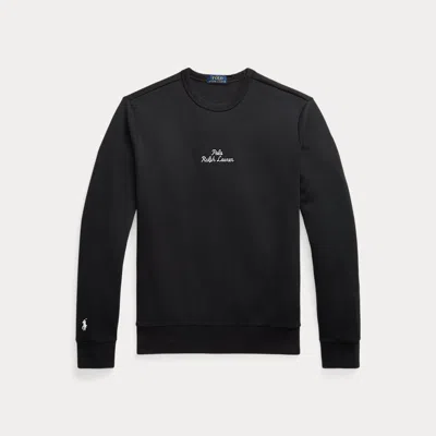 Polo Ralph Lauren Embroidered-logo Double-knit Sweatshirt In Black