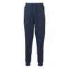 Polo Ralph Lauren Double Knit Cotton Track Pants In Blue