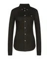 Polo Ralph Lauren Heidi Embroidered Oxford Shirt In Black