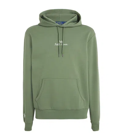 Polo Ralph Lauren Embroidered-logo Hoodie In Green