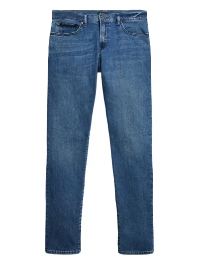 Polo Ralph Lauren Embroidered-logo Jeans In Blue