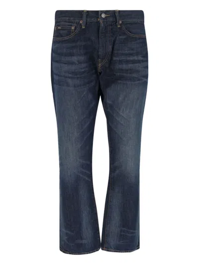 Polo Ralph Lauren Straight Leg Denim Jeans Belt Loops In Animal Print
