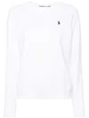 Polo Ralph Lauren Embroidered-logo Jersey Sweatshirt In White