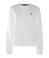 Polo Ralph Lauren White Crewneck Sweatshirt With Pony Detail On The Front In White