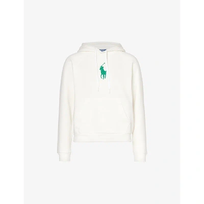 Polo Ralph Lauren Womens Nevis Embroidered-logo Kangaroo-pocket Cotton-blend Hoody