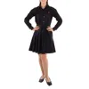 Polo Ralph Lauren Womens Black Logo-embroidered Tie-waist Cotton-poplin Midi Dress In Blue