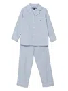 Polo Ralph Lauren Embroidered-logo Pajama Set In Blue