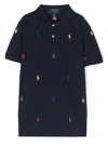 Polo Ralph Lauren Embroidered-logo Piqué Polo Shirt In Blue