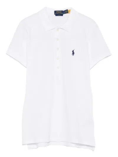 Polo Ralph Lauren Embroidered-logo Polo Shirt In White