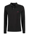 Polo Ralph Lauren Long Sleeve Polo Shirt In Black