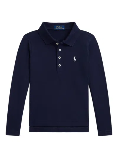 Polo Ralph Lauren Kids' Embroidered-logo Polo Shirt In Blue