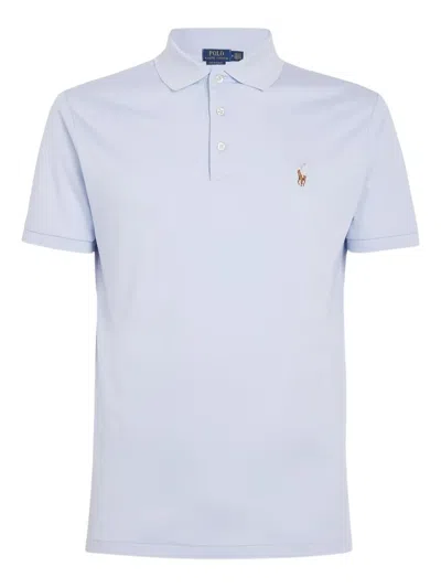 Polo Ralph Lauren Embroidered-logo Polo Shirt In Blue