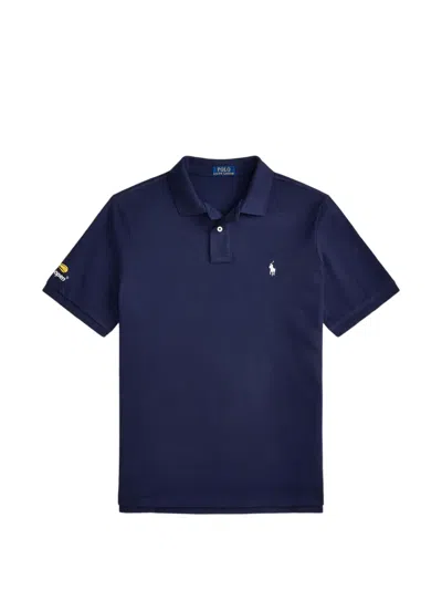 Polo Ralph Lauren Embroidered Logo Polo Shirt In Blue