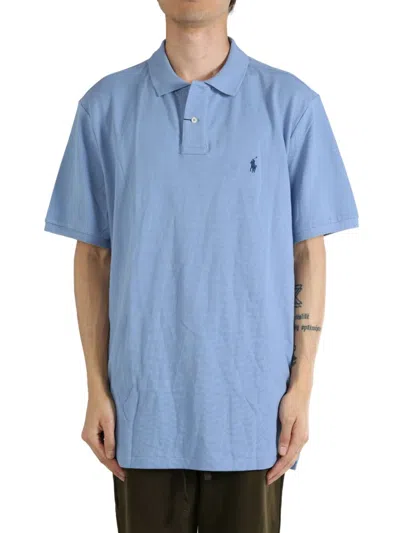 Polo Ralph Lauren Embroidered Logo Polo Shirt In Blue