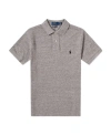 Polo Ralph Lauren Custom Slim Fit Mesh Polo In Gray