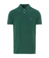 Polo Ralph Lauren Hemline Slits Piquet Polo Shirt In Green