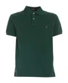 Polo Ralph Lauren Hemline Slits Piquet Polo Shirt In Green