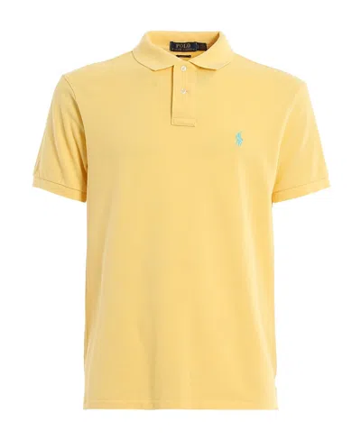 Polo Ralph Lauren Embroidered-logo Polo Shirt In Yellow