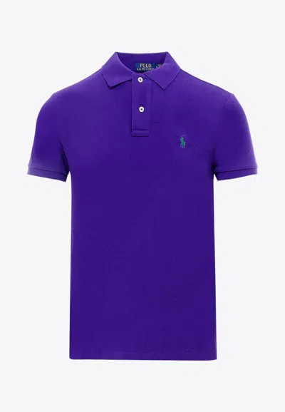 Polo Ralph Lauren Ralph Lauren Custom Slim Fit Polo T Shirt Purple