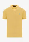 Polo Ralph Lauren Sskcslim1 Short Sleeve Knit Clothing In Yellow
