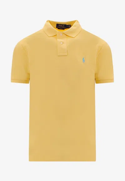 POLO RALPH LAUREN EMBROIDERED LOGO POLO T-SHIRT