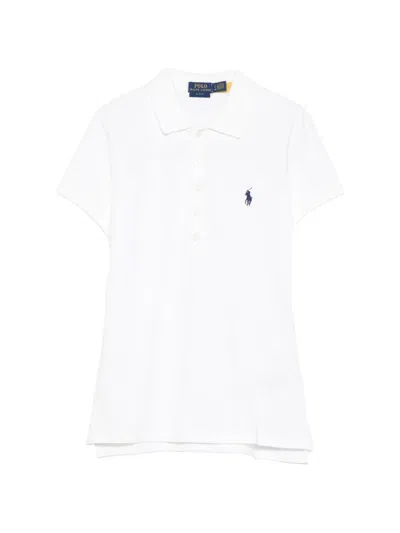 Polo Ralph Lauren Embroidered Logo Polo In White