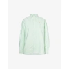 Polo Ralph Lauren Embroidered-logo Regular-fit Cotton Shirt In Lime Drop