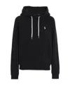 Polo Ralph Lauren Drawstring Hood Kangaroo Pocket Sweatshirt In Black