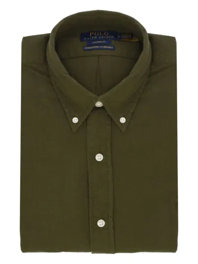 Polo Ralph Lauren Button Long-sleeve Shirt In Green
