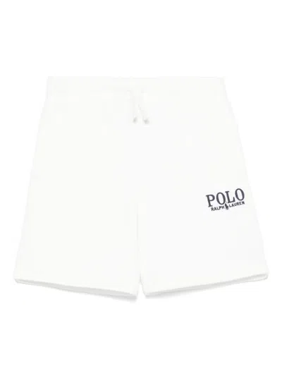 Polo Ralph Lauren Kids' Embroidered-logo Shorts In White
