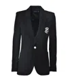 Polo Ralph Lauren Tailored Black Cotton And Viscose Blazer In Black