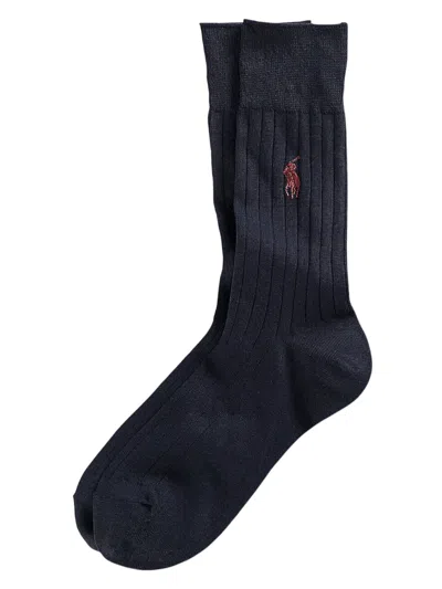 Polo Ralph Lauren Embroidered Logo Socks In Blue