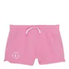 Polo Ralph Lauren Embroidered Logo Stretch Knit Shorts In Pink