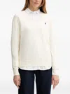 Polo Ralph Lauren Embroidered Logo Sweatshirt In White