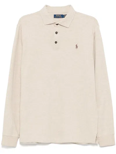Polo Ralph Lauren Embroidered Logo Sweatshirts In Neutrals