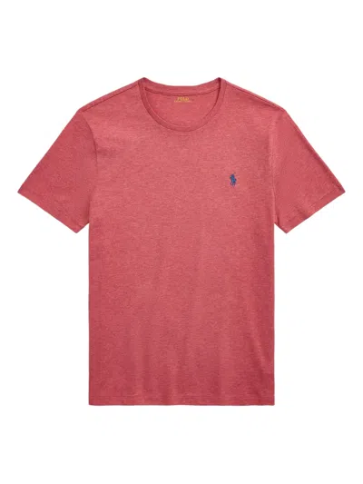 Polo Ralph Lauren T-shirt Mit Logo-stickerei In Red