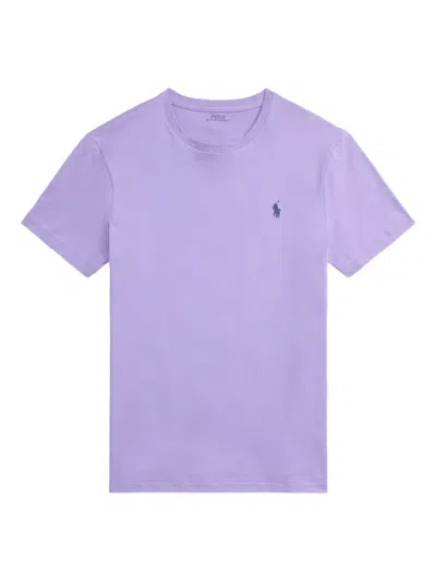 Polo Ralph Lauren Cotton Crewneck Short-sleeve Sweater In Powder Purple