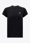Polo Ralph Lauren Embroidered Logo T-shirt In Black