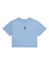 Polo Ralph Lauren Embroidered-logo T-shirt In Blue