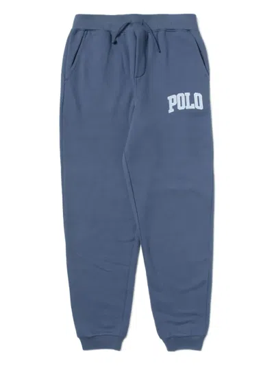 Polo Ralph Lauren Kids' Embroidered-logo Track Pants In Blue