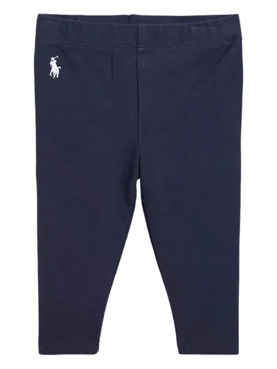 Polo Ralph Lauren Kids' Embroidered-logo Trousers In Blue
