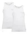 Polo Ralph Lauren Embroidered-logo U-neck Vest Set Of 2 In White