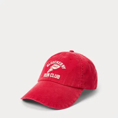 Polo Ralph Lauren Embroidered Long-bill Twill Cap In Red