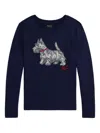 Polo Ralph Lauren Embroidered Long-sleeve T-shirt In Black